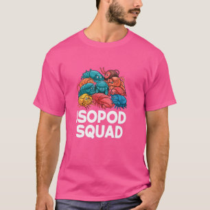 Isopod Squad färgglatt rullande isopoder T Shirt