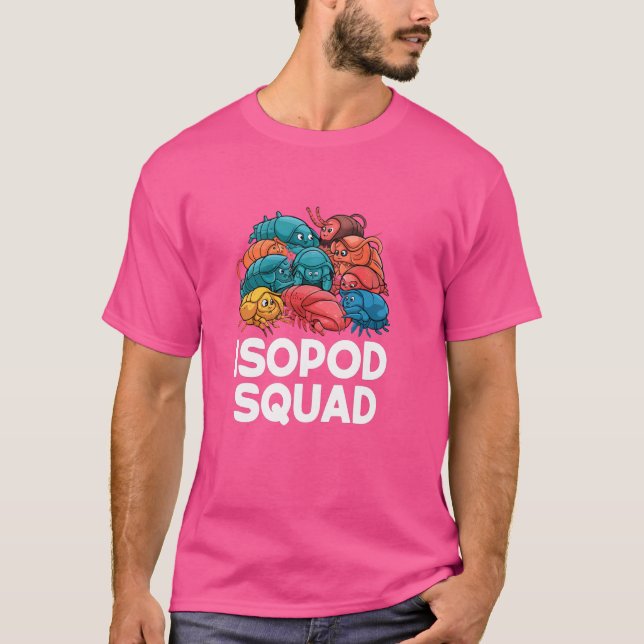 Isopod Squad färgglatt rullande isopoder T Shirt (Framsida)
