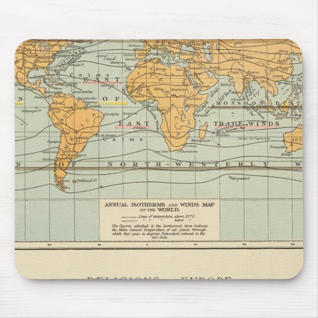 Isotermiska, vind Religion i Europa Musmatta (Framsidan)