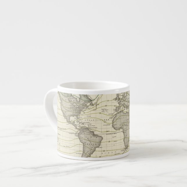 Isothermal kurvor för Alexander von Humboldts Espressomugg (Framsida vänster)