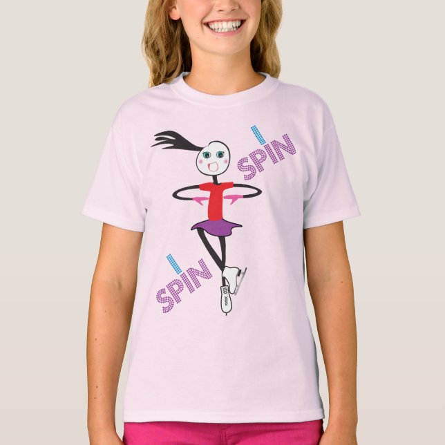 ispin Ice Skating Tee Shirt (Framsida)