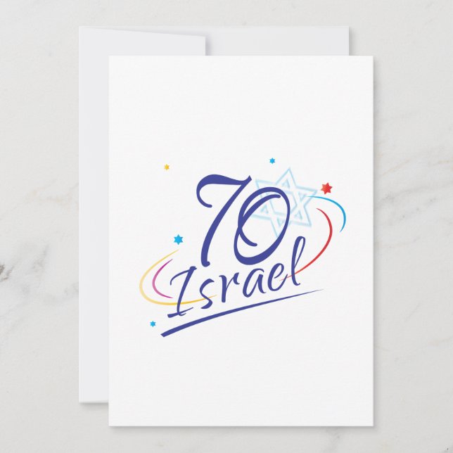 ISRAEL 70-årsdagen 2018 Independence day Fest Kort (Framsida)