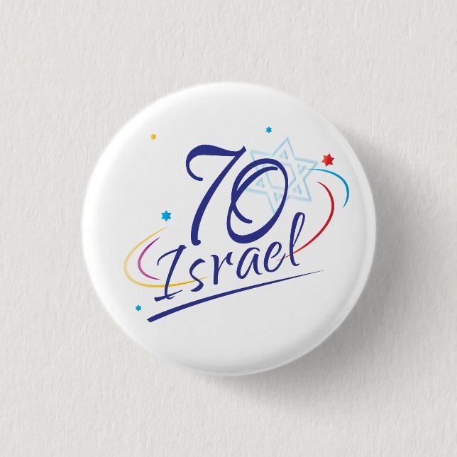 Israel 70-årsdagen Independence day 2018 Knapp (Framsida)