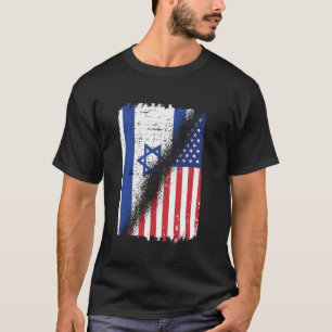 Israel Amerikansk Flagga Israelisk Stolthet Israel T Shirt