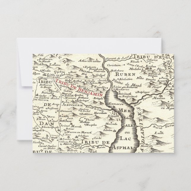Israel Antik Karta Benjamin Bar Mitzvah Tack (Framsida)