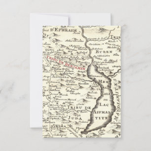 Israel Antique Karta Benjamin Pub Mitzvah Tack Inbjudningar