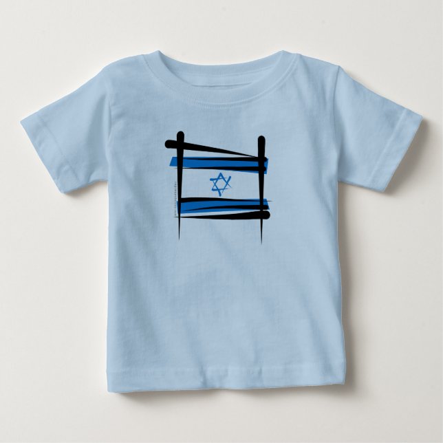 Israel borstar flagga t-shirt (Framsida)