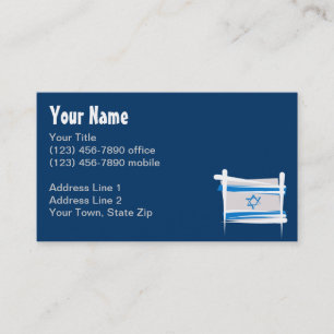 Israel borstar flagga visitkort