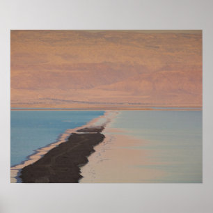 Israel, Döda havet, Ein Bokek, Dead Sea, dusk Poster