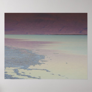 Israel, Döda havet, Ein Bokek, Döda havet, dusk Poster