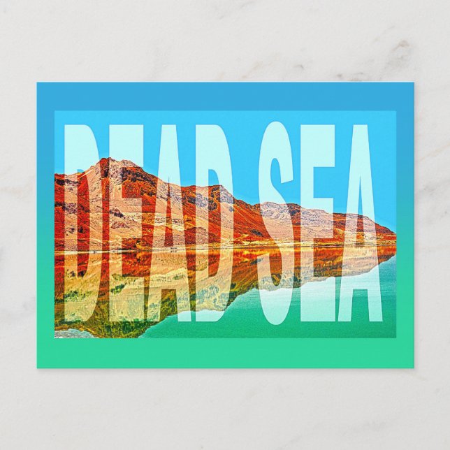 israel döda havet  vykort (Framsida)