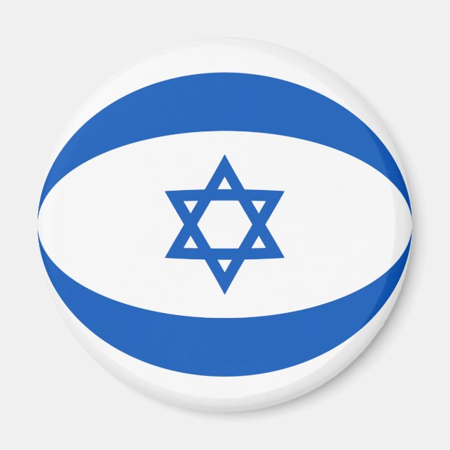 Israel Fisheye Flagga Magnet (Framsidan)