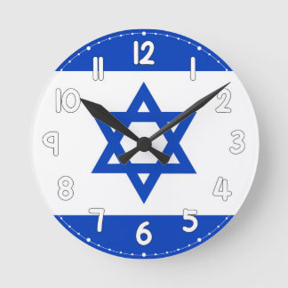 Israel Flag Wall Clock - Flag of Israel Rund Klocka