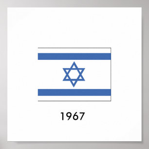 Israel flagga 1967 poster