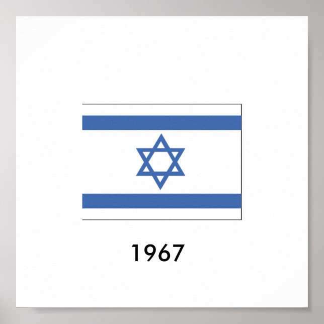 Israel Flagga 1967 Poster (Framsidan)