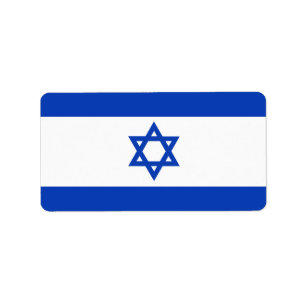 Israel flagga adressetikett