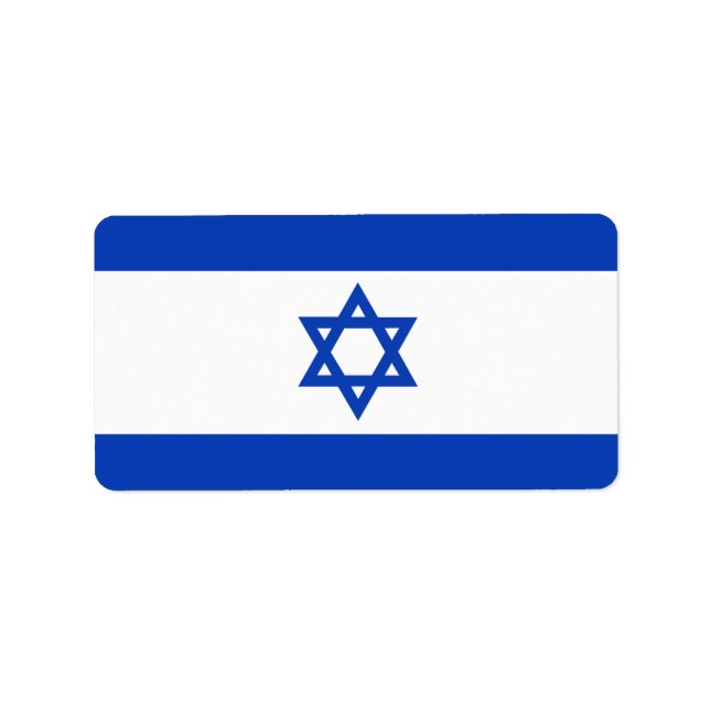 Israel flagga adressetikett (Framsidan)