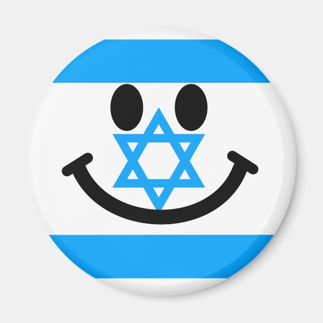 Israel flagga ansikte magnet (Framsidan)