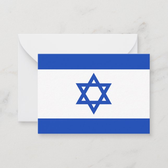 Israel flagga anteckningskort (Framsida)