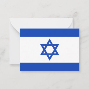 Israel flagga anteckningskort