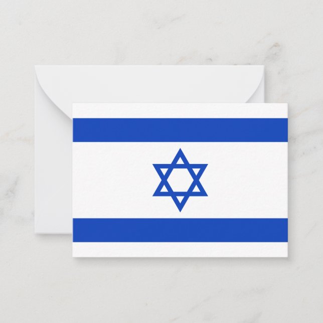 Israel Flagga Anteckningskort (Framsida)