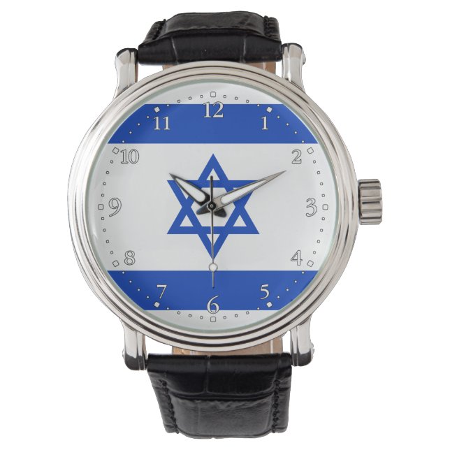 Israel Flagga Armbandsur (Framsida)