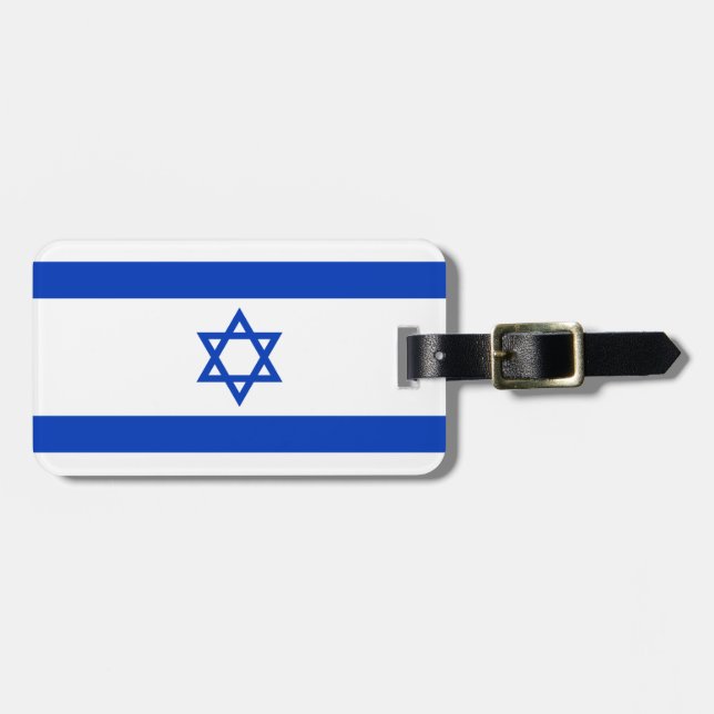 Israel Flagga Bagagebricka (Horisontell Framsida)