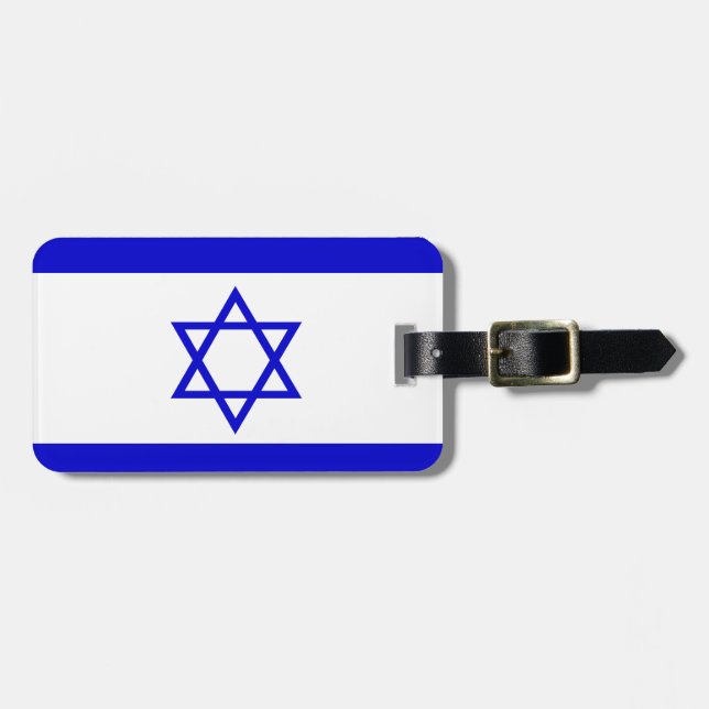 Israel flagga bagagebricka (Horisontell Framsida)