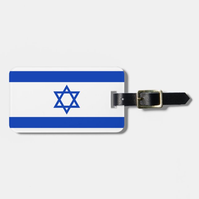 Israel flagga bagagebricka (Horisontell Framsida)