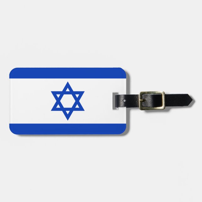 Israel flagga bagagebricka (Horisontell Framsida)