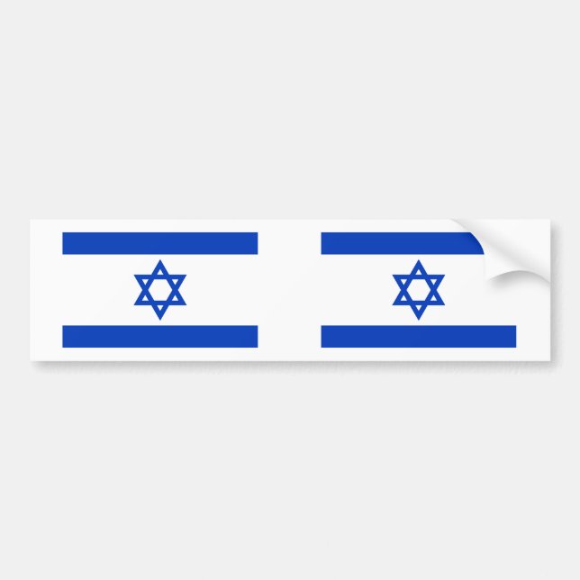 Israel Flagga Bildekal (Framsidan)