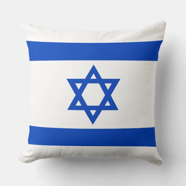 Israel flagga blå Davidsstjärna Kudde (Framsida)