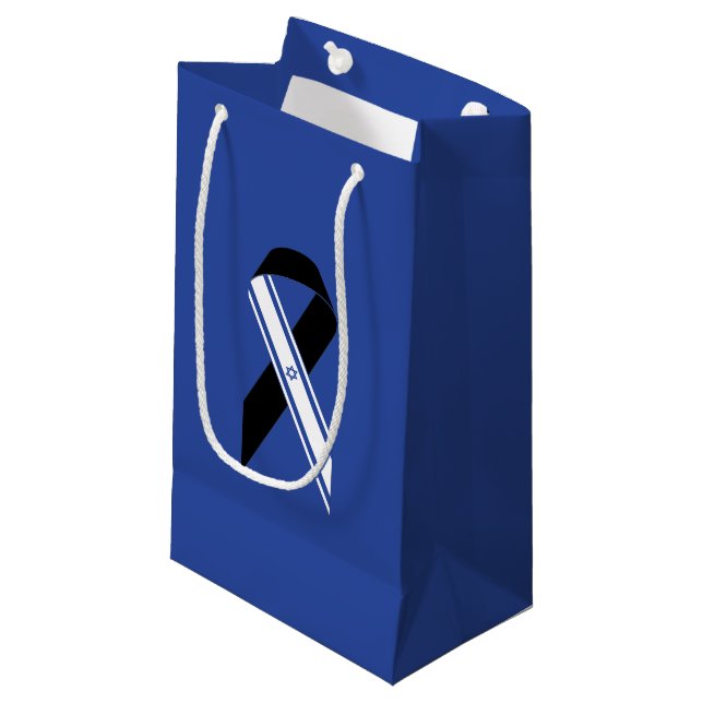 Israel flagga Black ribbon Memorial Blue Hanukkah (Framsidan Vinklad)