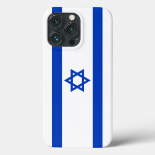 Israel flagga blue and white modern
