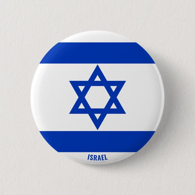Israel Flagga Charming Patriotic Button Knapp (Framsida)