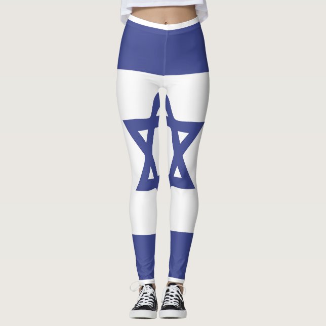 Israel Flagga Emblem Leggings (Framsida)