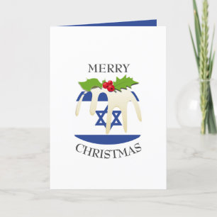 ISRAEL FLAGGA   Festive Pudding   Jul Helgkort