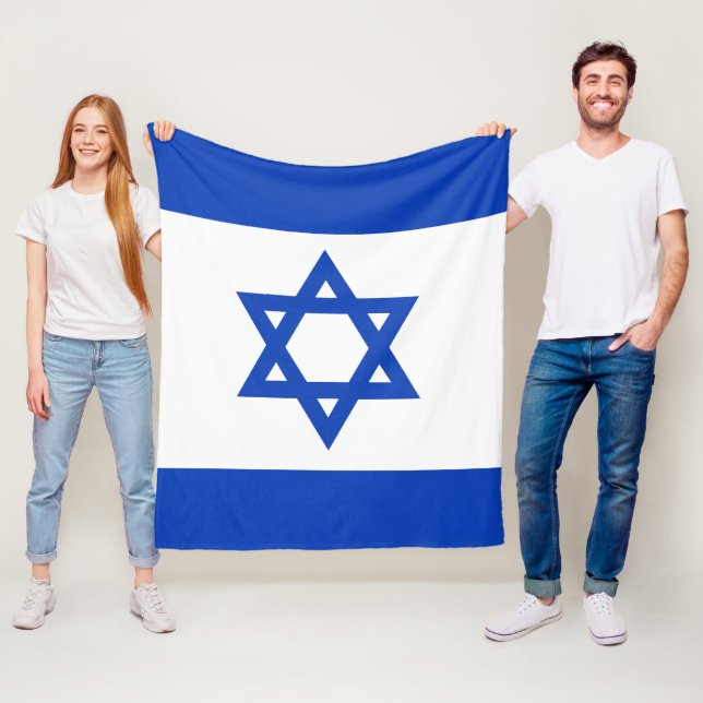 Israel flagga fleecefilt (På plats)