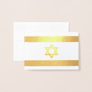 Israel flagga Foil Favor Tagg Folierat Kort