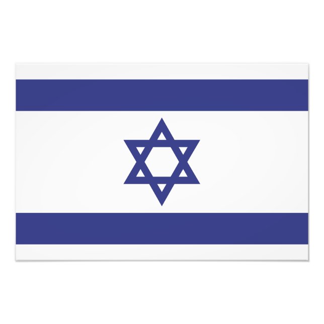 Israel Flagga Fototryck (Framsidan)