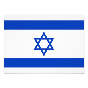 Israel Flagga Fototryck
