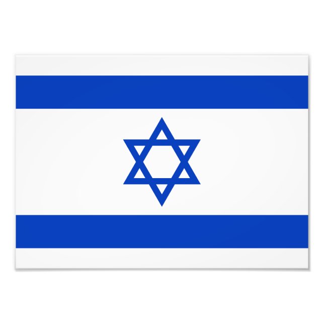 Israel Flagga Fototryck (Framsidan)
