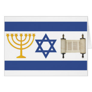 Israel Flagga Hälsningskort