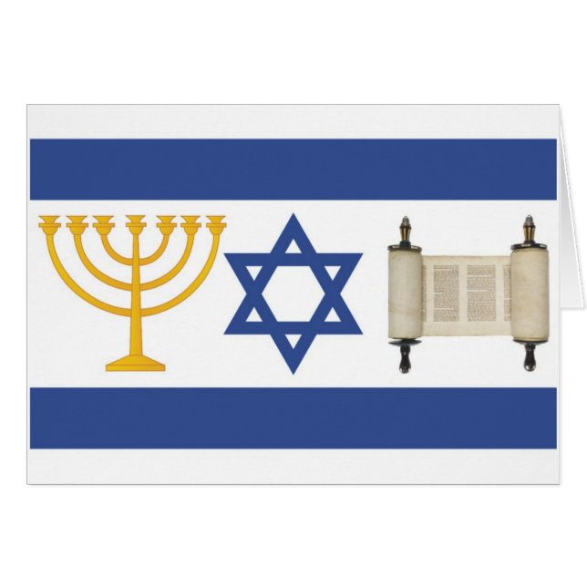 Israel Flagga Hälsningskort (Framsidan Horizontal)