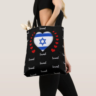 Israel Flagga & Heart, Israel Flagga mode /sport Tygkasse