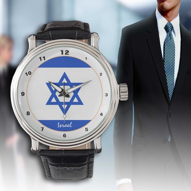 Israel Flagga & Israel trendig mode /design watch Armbandsur (Skapare uppladdad)