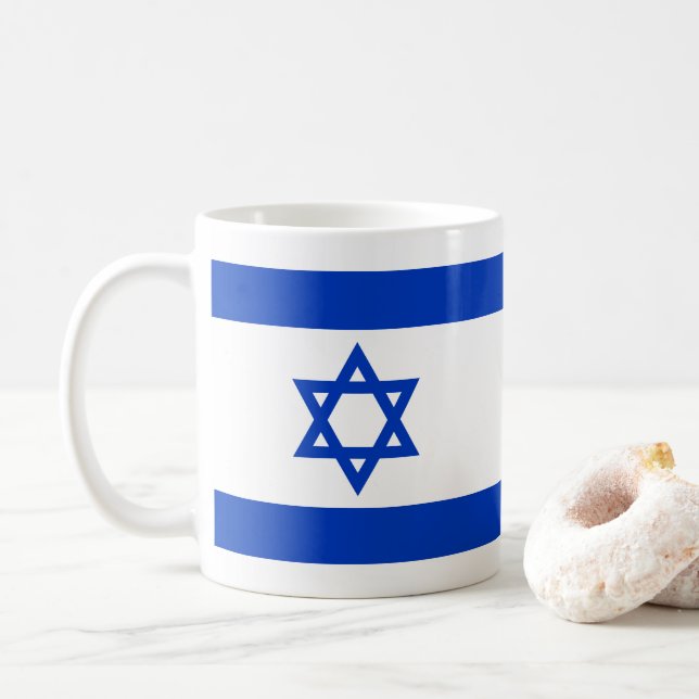 Israel Flagga - israelisk Flagga - David Star Kaffemugg (Med munk)