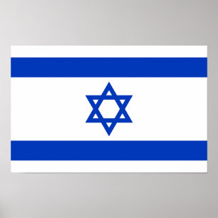 Israel Flagga - israelisk Flagga - David Star Poster