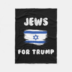 Israel Flagga Judar for Trump Fleecefilt