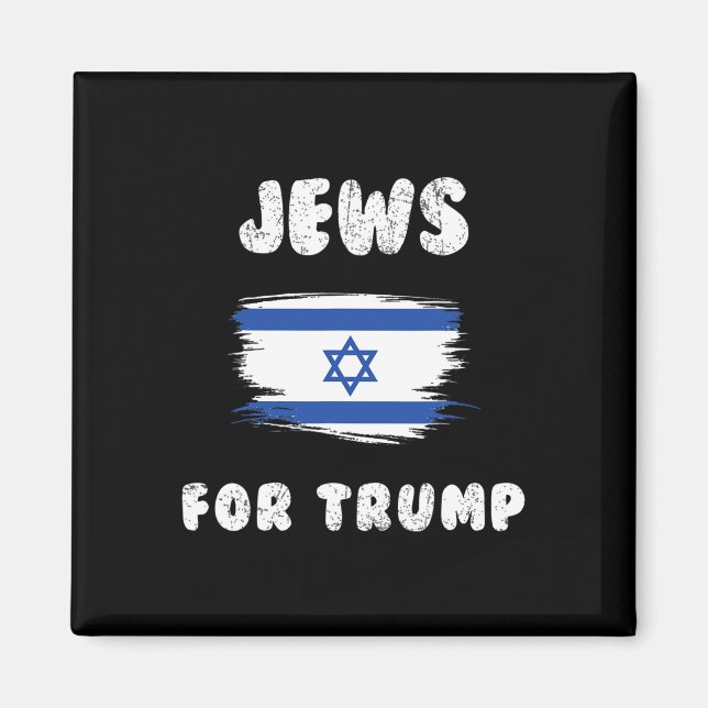 Israel Flagga Judar for Trump Magnet (Framsidan)